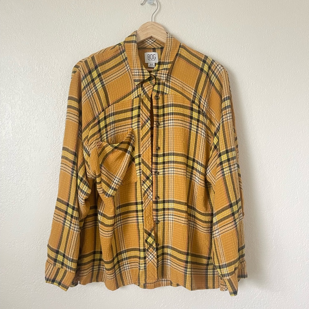 NWOT Urban Outfitters BDG Yellow Plaid Shirt